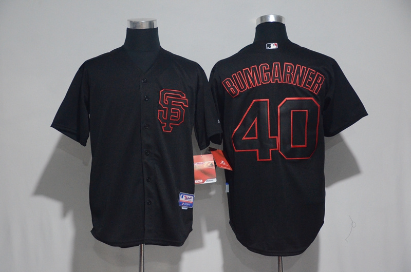 2017 MLB San Francisco Giants #40 Bumgarner Black Classic Jerseys->san francisco giants->MLB Jersey